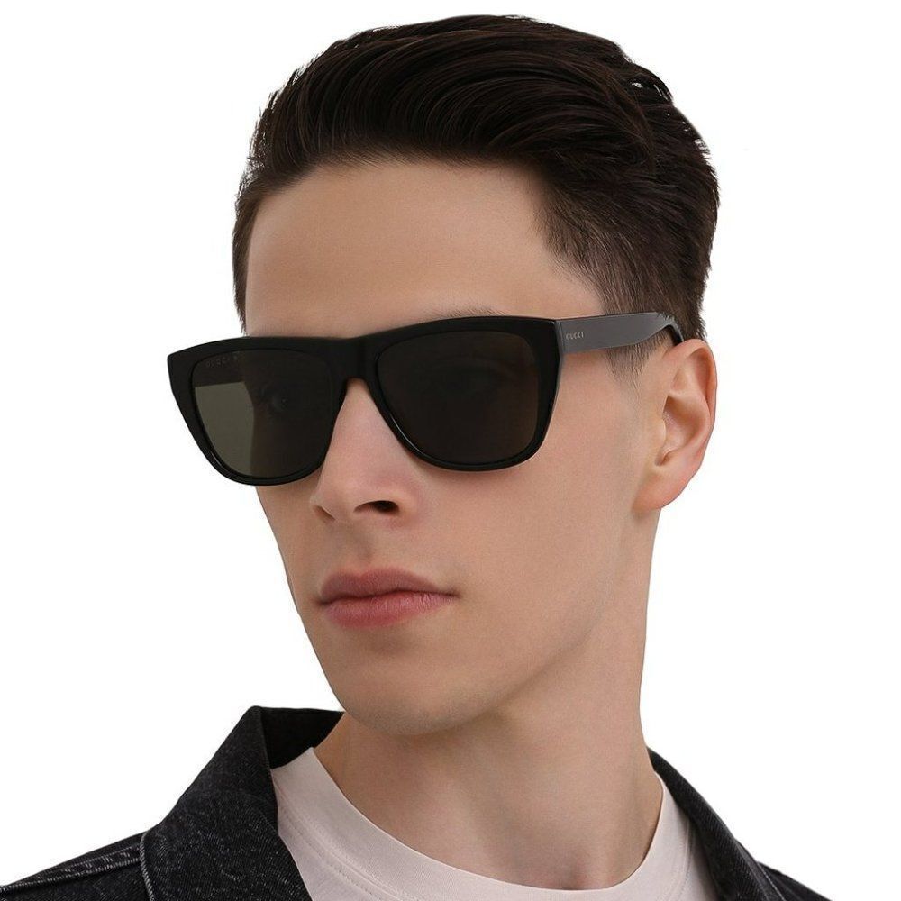 NEW GUCCI GG0926S 001 Black Green Gray Square Men Sunglasses - Picture 13 of 14